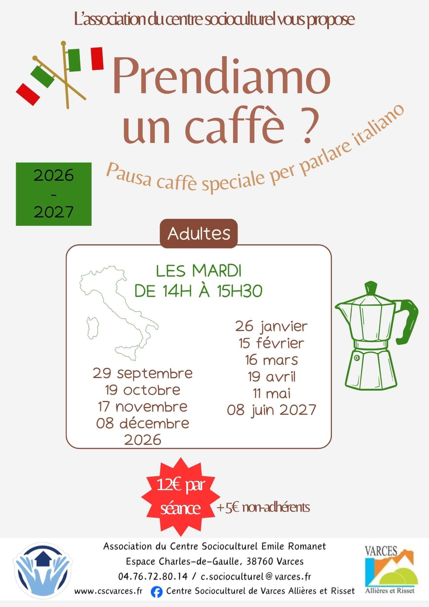 Atelier italien pour adultes