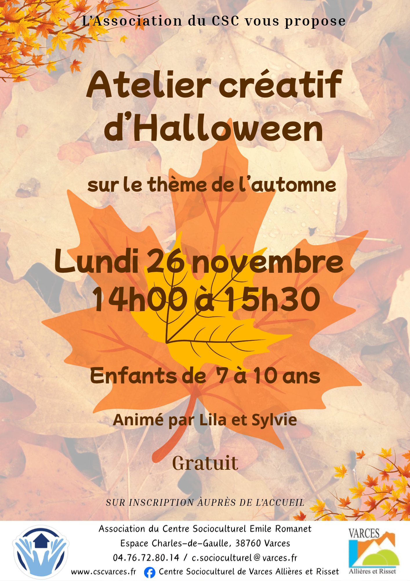Atelier créatif d’Halloween pour les enfants de 7 à 10 ans