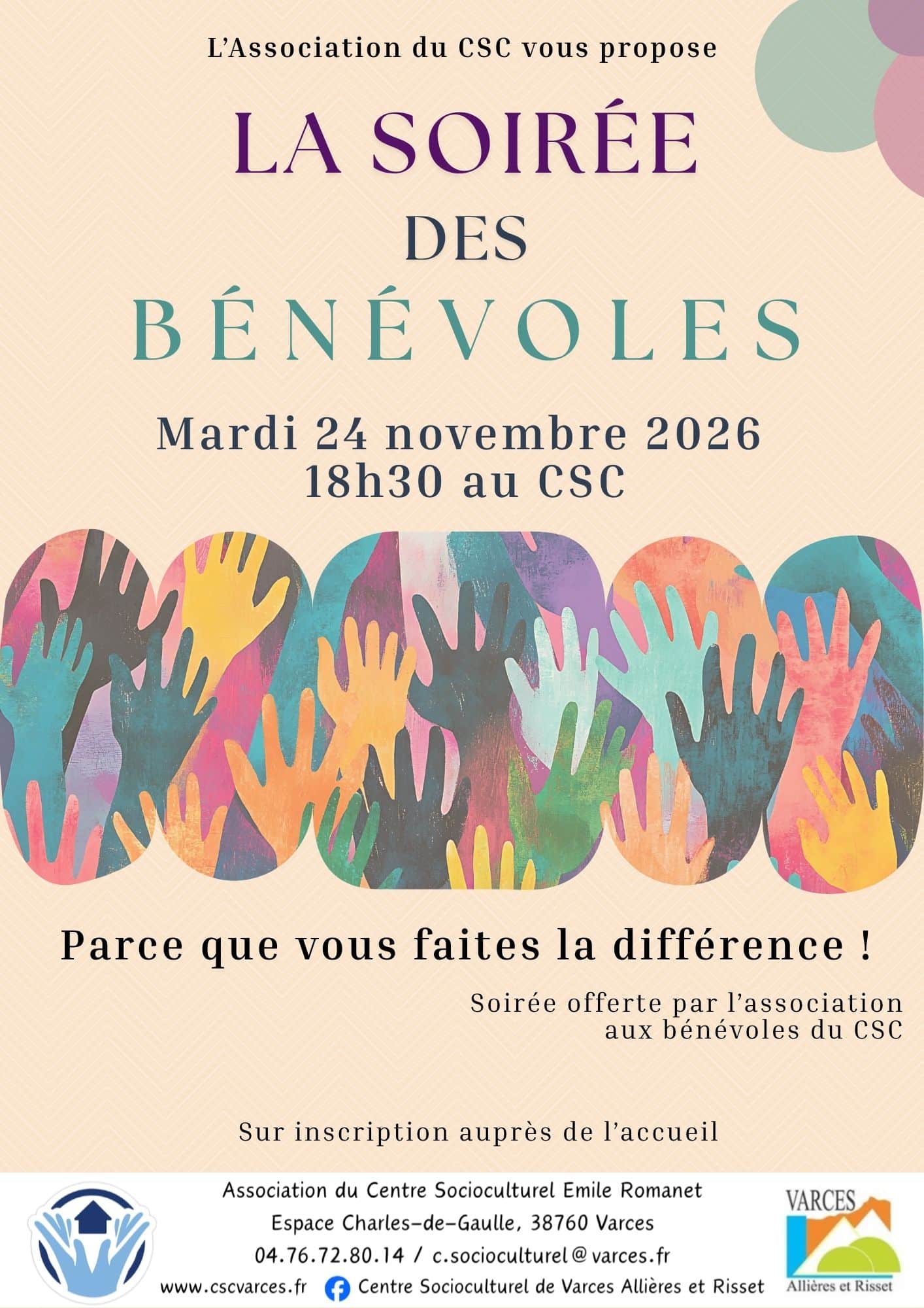 Soirée des bénévoles